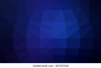 Dark blue polygonal illustration, which consist of triangles. Triangular design for your business. Creative geometric background in Origami style with gradient.