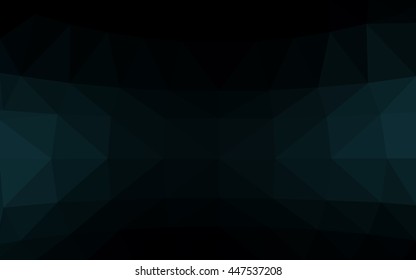 Dark blue polygonal illustration, which consist of triangles. Triangular design for your business. Creative geometric background in Origami style with gradient.