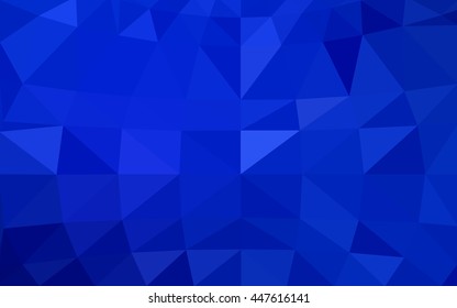Dark blue polygonal illustration, which consist of triangles. Triangular design for your business. Creative geometric background in Origami style with gradient.