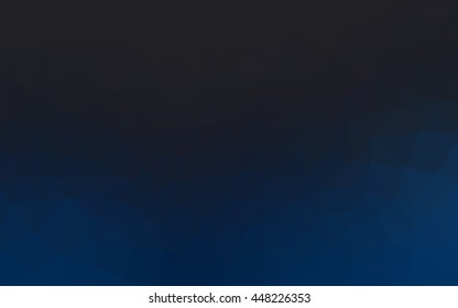 Dark blue polygonal illustration, which consist of triangles. Geometric background in Origami style with gradient. Triangular design for your business.