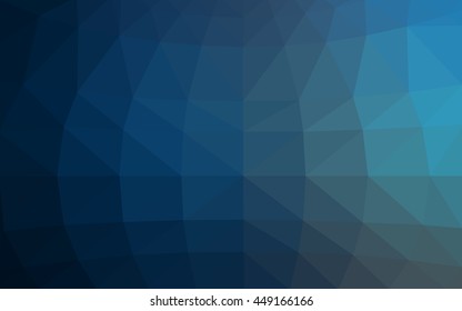Dark blue polygonal illustration, which consist of triangles. Triangular design for your business. Creative geometric background in Origami style with gradient.
