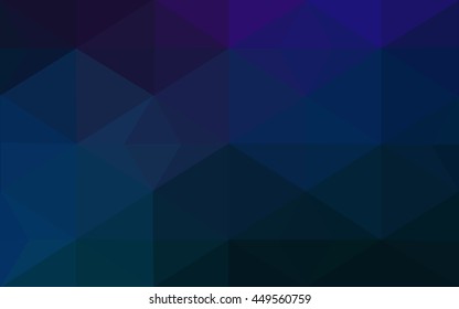 Dark blue polygonal illustration, which consist of triangles. Geometric background in Origami style with gradient. Triangular design for your business.