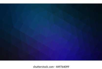 Dark blue polygonal illustration, which consist of triangles. Geometric background in Origami style with gradient. Triangular design for your business.