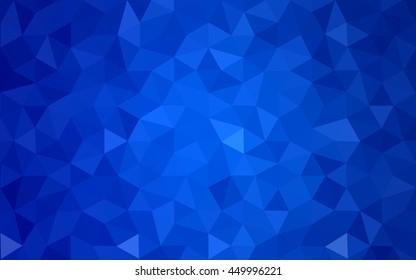 Dark blue polygonal illustration, which consist of triangles. Geometric background in Origami style with gradient. Triangular design for your business.