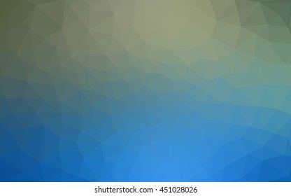 Dark blue polygonal illustration, which consist of triangles. Geometric background in Origami style with gradient. Triangular design for your business.