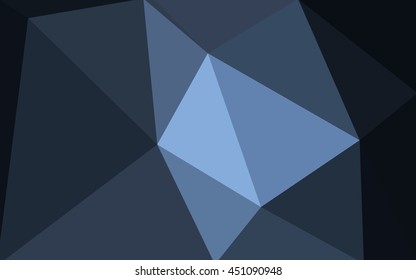 Dark blue polygonal illustration, which consist of triangles. Geometric background in Origami style with gradient. Triangular design for your business.