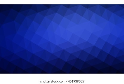 Dark blue polygonal illustration, which consist of triangles. Geometric background in Origami style with gradient. Triangular design for your business.