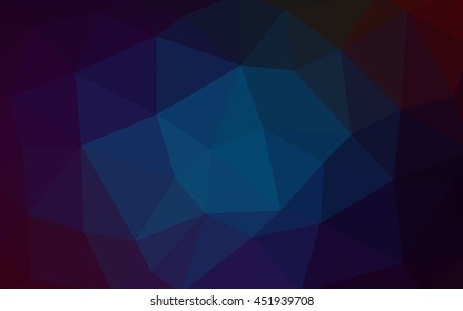 Dark blue polygonal illustration, which consist of triangles. Triangular design for your business. Creative geometric background in Origami style with gradient.