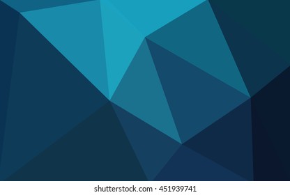 Dark blue polygonal illustration, which consist of triangles. Geometric background in Origami style with gradient. Triangular design for your business.