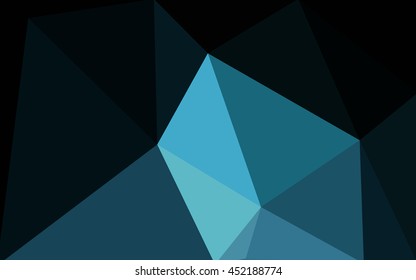 Dark blue polygonal illustration, which consist of triangles. 