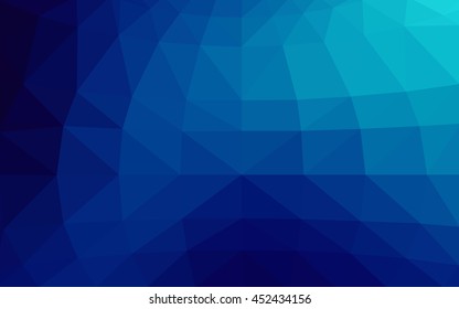 Dark blue polygonal illustration, which consist of triangles. Triangular design for your business. Creative geometric background in Origami style with gradient.