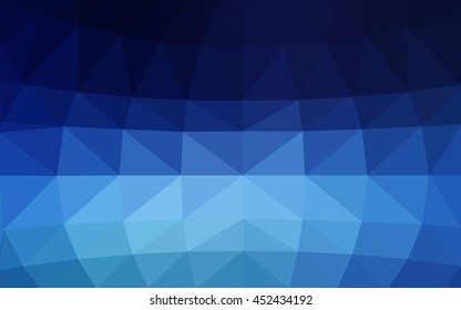 Dark blue polygonal illustration, which consist of triangles. Triangular design for your business. Creative geometric background in Origami style with gradient.