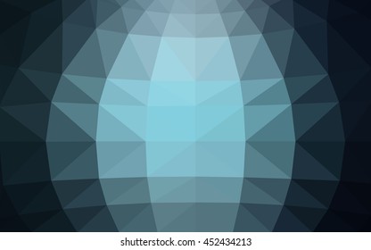 Dark blue polygonal illustration, which consist of triangles. Triangular design for your business. Creative geometric background in Origami style with gradient.
