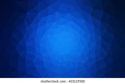 Dark blue polygonal illustration, which consist of triangles. Geometric background in Origami style with gradient. Triangular design for your business.