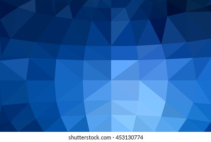 Dark blue polygonal illustration, which consist of triangles. Triangular design for your business. Creative geometric background in Origami style with gradient.