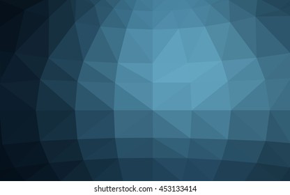 Dark blue polygonal illustration, which consist of triangles. Triangular design for your business. Creative geometric background in Origami style with gradient.