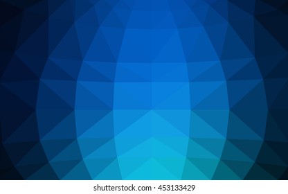 Dark blue polygonal illustration, which consist of triangles. Triangular design for your business. Creative geometric background in Origami style with gradient.