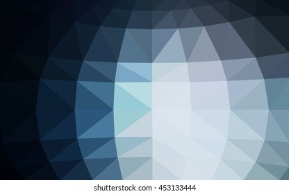 Dark blue polygonal illustration, which consist of triangles. Triangular design for your business. Creative geometric background in Origami style with gradient.