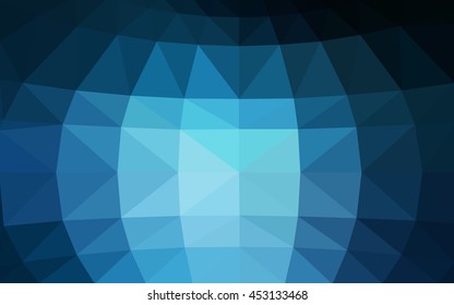 Dark blue polygonal illustration, which consist of triangles. Triangular design for your business. Creative geometric background in Origami style with gradient.
