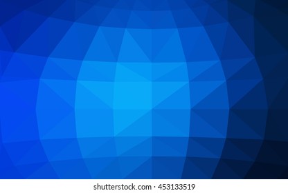 Dark blue polygonal illustration, which consist of triangles. Triangular design for your business. Creative geometric background in Origami style with gradient.