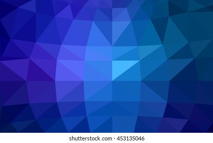 Dark blue polygonal illustration, which consist of triangles. Triangular design for your business. Creative geometric background in Origami style with gradient.