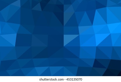 Dark blue polygonal illustration, which consist of triangles. Triangular design for your business. Creative geometric background in Origami style with gradient.