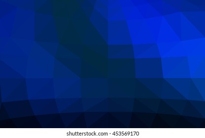 Dark blue polygonal illustration, which consist of triangles. Triangular design for your business. Creative geometric background in Origami style with gradient.