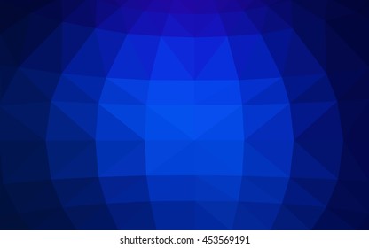 Dark blue polygonal illustration, which consist of triangles. Triangular design for your business. Creative geometric background in Origami style with gradient.
