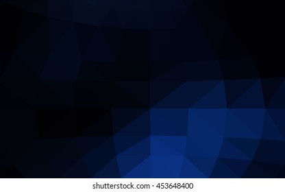 Dark blue polygonal illustration, which consist of triangles. Triangular design for your business. Creative geometric background in Origami style with gradient.