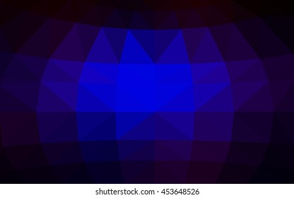 Dark blue polygonal illustration, which consist of triangles. Triangular design for your business. Creative geometric background in Origami style with gradient.