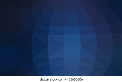 Dark blue polygonal illustration, which consist of triangles. Triangular design for your business. Creative geometric background in Origami style with gradient.