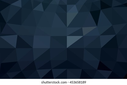 Dark blue polygonal illustration, which consist of triangles. Triangular design for your business. Creative geometric background in Origami style with gradient.