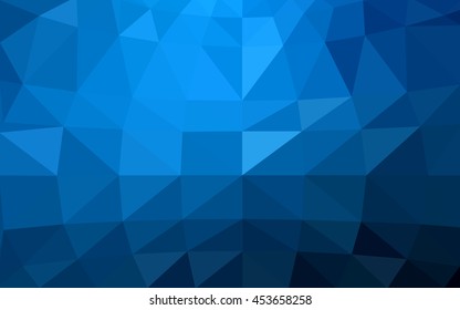 Dark blue polygonal illustration, which consist of triangles. Triangular design for your business. Creative geometric background in Origami style with gradient.