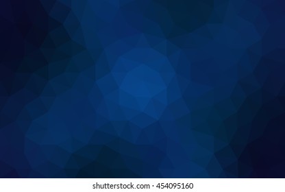 Dark blue polygonal illustration, which consist of triangles. Geometric background in Origami style with gradient. Triangular design for your business.
