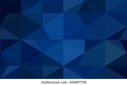 Dark blue polygonal illustration, which consist of triangles. Geometric background in Origami style with gradient. Triangular design for your business.