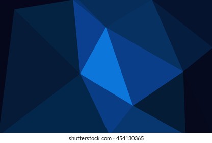 Dark blue polygonal illustration, which consist of triangles. Geometric background in Origami style with gradient. Triangular design for your business.