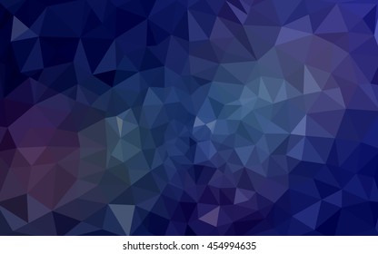Dark blue polygonal illustration, which consist of triangles. Geometric background in Origami style with gradient. Triangular design for your business.