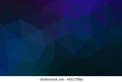 Dark blue polygonal illustration, which consist of triangles. Triangular design for your business. Creative geometric background in Origami style with gradient.