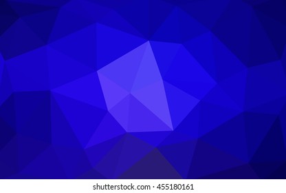 Dark blue polygonal illustration, which consist of triangles. Triangular design for your business. Creative geometric background in Origami style with gradient.