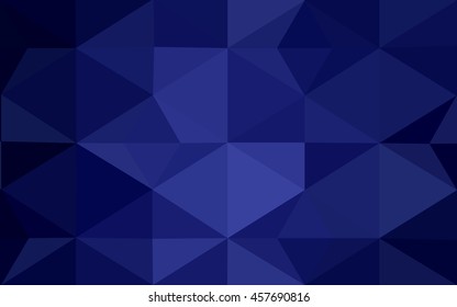 Dark blue polygonal illustration, which consist of triangles. Geometric background in Origami style with gradient. Triangular design for your business.