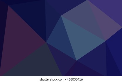 Dark blue polygonal illustration, which consist of triangles. Geometric background in Origami style with gradient. Triangular design for your business.