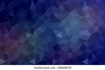Dark blue polygonal illustration, which consist of triangles. Geometric background in Origami style with gradient. Triangular design for your business.