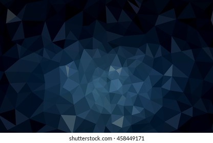 Dark blue polygonal illustration, which consist of triangles. Geometric background in Origami style with gradient. Triangular design for your business.