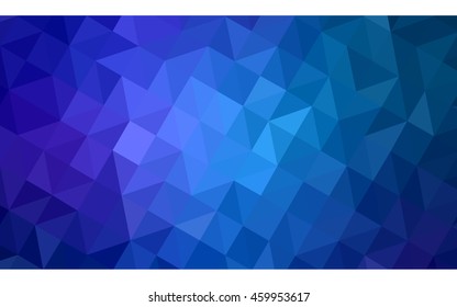 Dark blue polygonal illustration, which consist of triangles. Geometric background in Origami style with gradient. Triangular design for your business.