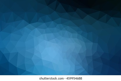 Dark blue polygonal illustration, which consist of triangles. Geometric background in Origami style with gradient. Triangular design for your business.