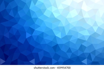 Dark blue polygonal illustration, which consist of triangles. Geometric background in Origami style with gradient. Triangular design for your business.