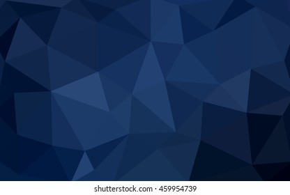 Dark blue polygonal illustration, which consist of triangles. Triangular design for your business. Creative geometric background in Origami style with gradient.