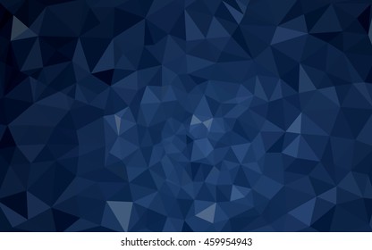 Dark blue polygonal illustration, which consist of triangles. Geometric background in Origami style with gradient. Triangular design for your business.