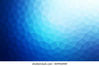 Dark blue polygonal illustration, which consist of triangles. Geometric background in Origami style with gradient. Triangular design for your business.