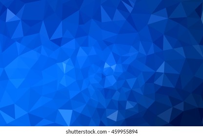 Dark blue polygonal illustration, which consist of triangles. Geometric background in Origami style with gradient. Triangular design for your business.
